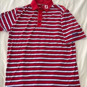 FootJoy red white and blue golf shirt - Shell Houston Open